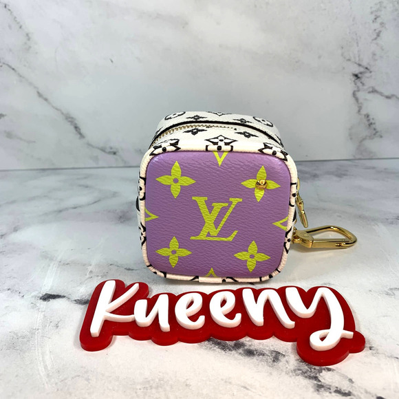 Louis Vuitton Giant Cube Monogram Purple/Black/White Coin Purse Chain Case LV - Picture 2 of 12